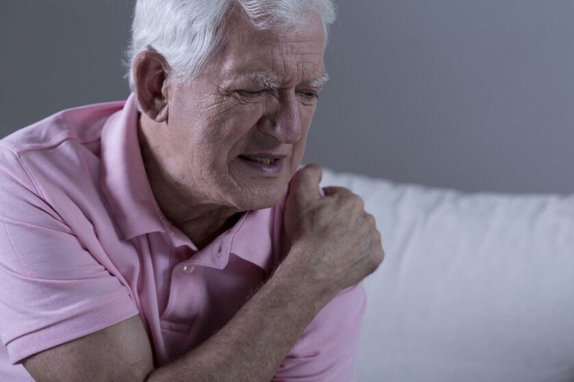 Pain due to arthrosis of the shoulder